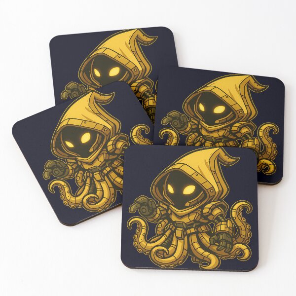 Item preview, Chibi Mecha Hastur – Cosmic Horror Octopus Robot King designed and sold by NerdHoard.