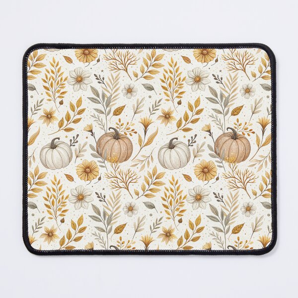 Item preview, Neutral fall design with flowers, leaves and pumpkins designed and sold by Merrylands Artshop.