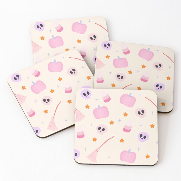 Item preview, Pastel Pink Halloween – Cute Pumpkins, Skulls & Candy designed and sold by printogoal.