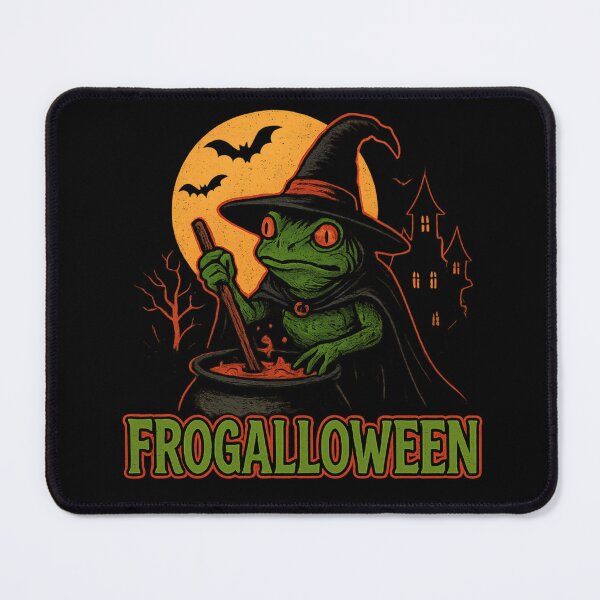 Item preview, Frogalloween Witch Frog Cauldron | Scary Halloween Frog Design designed and sold by Trendora Studio.