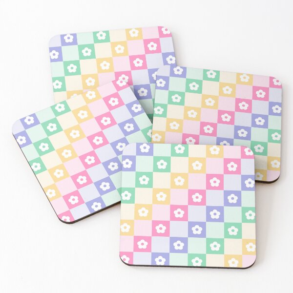 Item preview, Rainbow Pastel Flower Grid designed and sold by prettycooluk.
