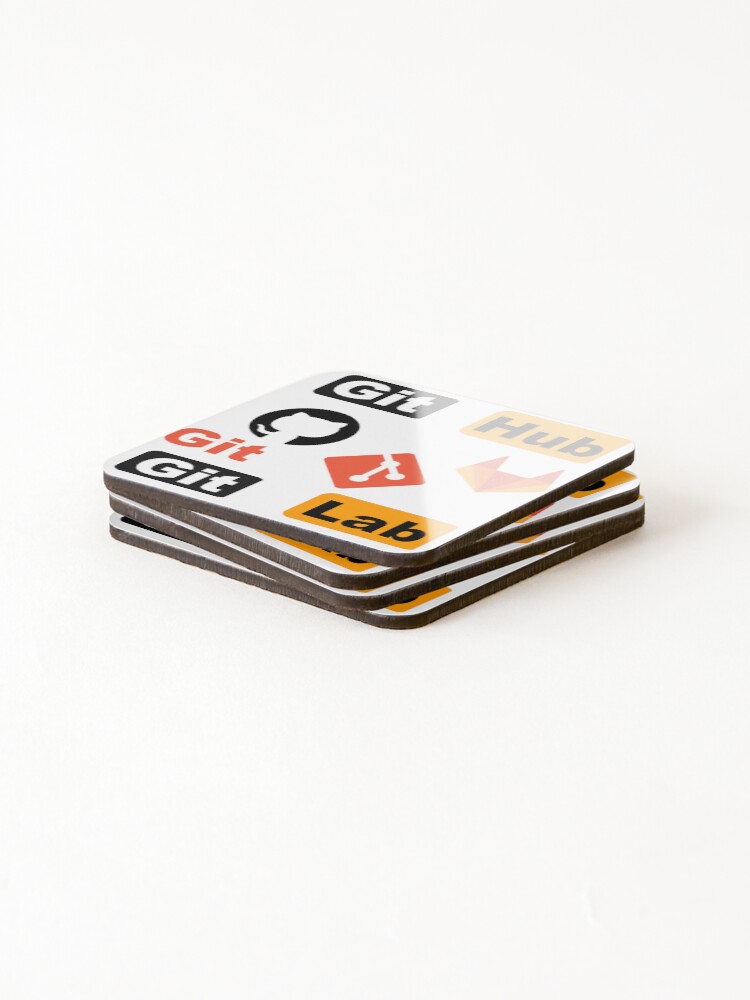Thumbnail 4 of 5, Coasters (Set of 4), git github gitlab repository designed and sold by developerfriday.