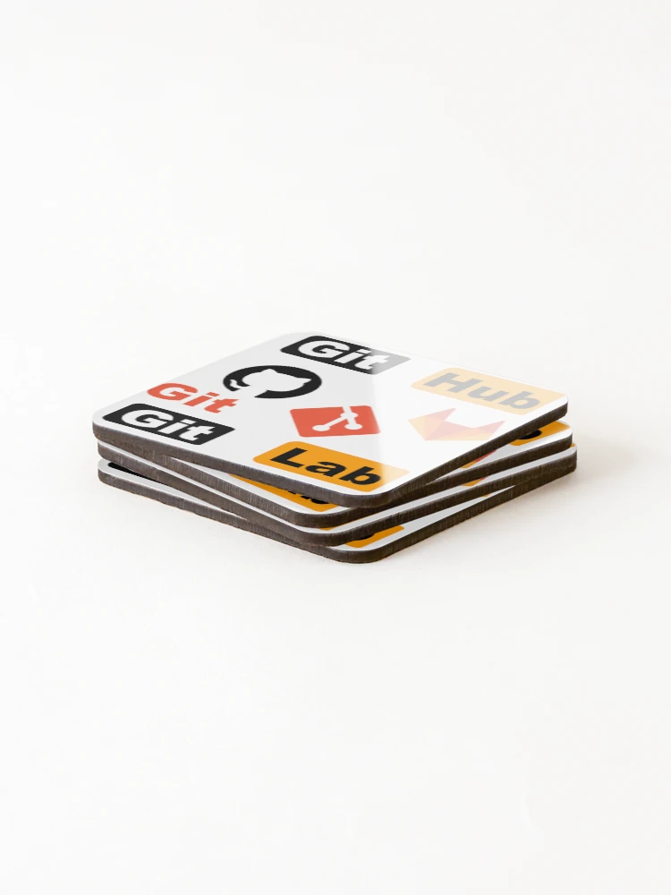 Thumbnail 4 of 5, Coasters (Set of 4), git github gitlab repository designed and sold by developerfriday.