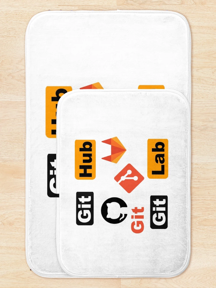 Thumbnail 5 of 6, Bath Mat, git github gitlab repository designed and sold by developerfriday.