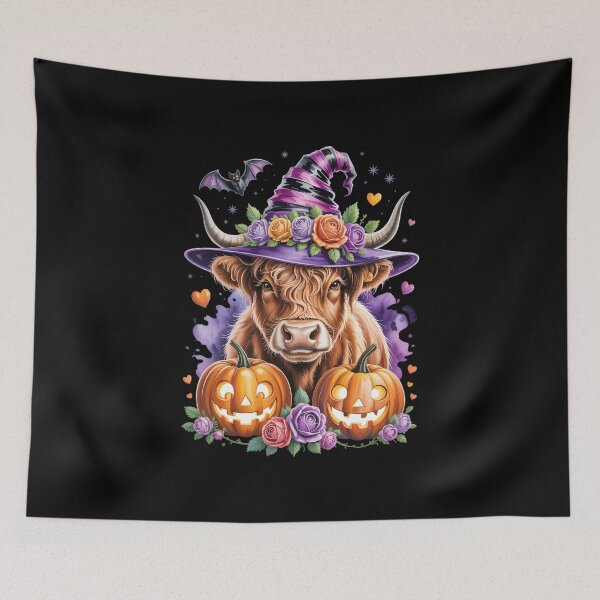 Item preview, Halloween Highland Cow Pumpkin Witchy designed and sold by VENOM0RIOT.