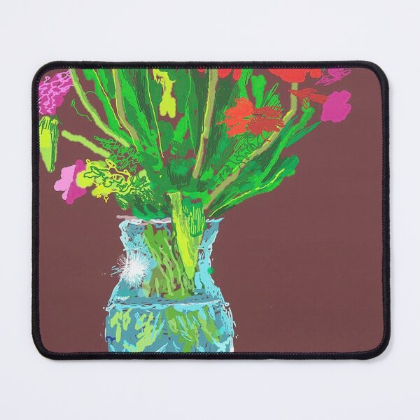 Item preview, 24th February 2021, Red, Yellow And Purple Flowers On A Blue Tablecloth By David Hockney designed and sold by ALIONAMER.