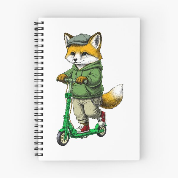 Item preview, A fox cub on a scooter designed and sold by krabbaraban.