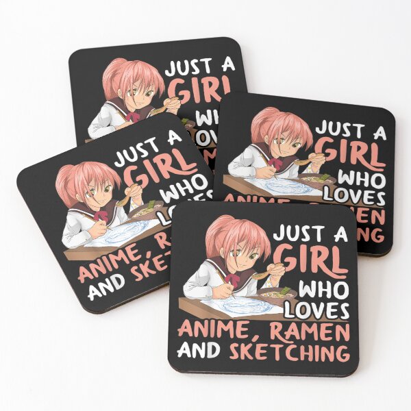Item preview, Just A Girl Who Loves Anime Ramen And Sketching Artist Gift designed and sold by MassonCalepon.