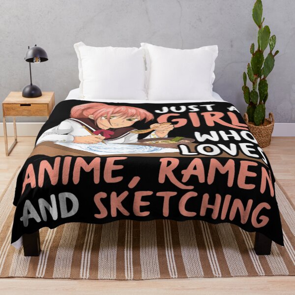 Item preview, Just A Girl Who Loves Anime Ramen And Sketching Artist Gift designed and sold by MassonCalepon.