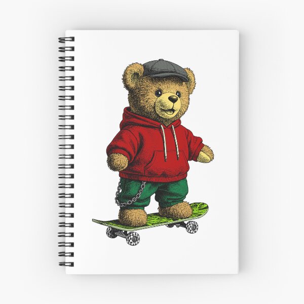 Item preview, Teddy bear on a skateboard designed and sold by krabbaraban.