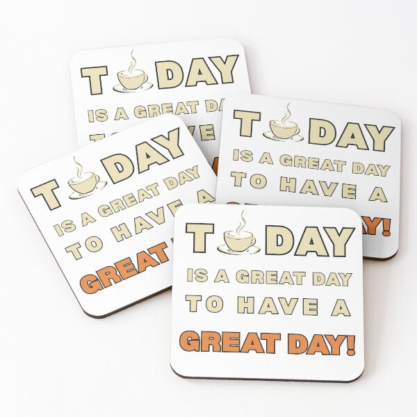 Item preview, Great Day to Have a Great Day | Retro Coffee Morning Motivation (white) designed and sold by Creative Expressions By JLDesigns.