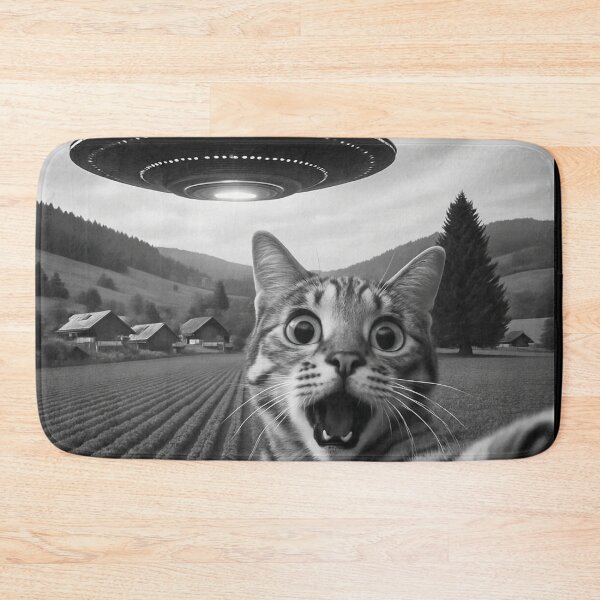 Item preview, Cat Selfie With Alien UFO designed and sold by abuaa7272.