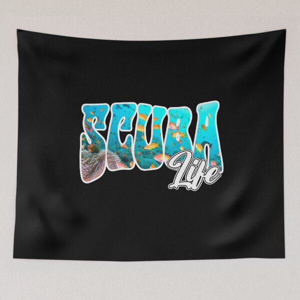 Item preview, SCUBA LIFE scuba diving diver underwater world marine life fishes and corals  designed and sold by Jt41.