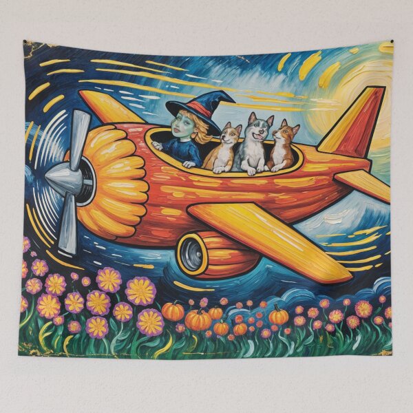 Item preview, Pumpkin Plane Flight designed and sold by M-Y-A-R-T-.