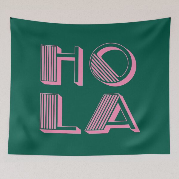 Item preview, HOLA - Greeting Spanish Retro Typography Design designed and sold by Mantra Mama.
