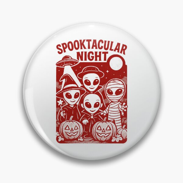 Item preview, Spooktacular Night Vintage Halloween Aliens designed and sold by RuweisVibes.
