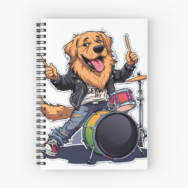 Item preview, Golden Retriever drummer designed and sold by Natsey.