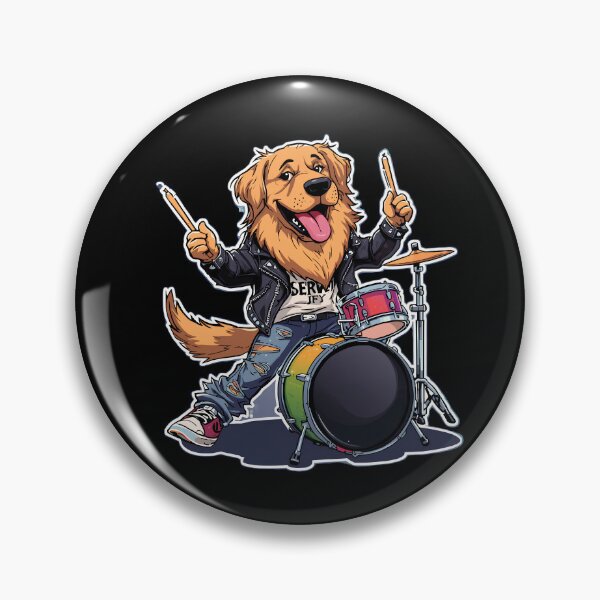 Item preview, Golden Retriever drummer designed and sold by Natsey.
