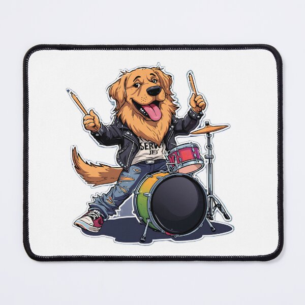 Item preview, Golden Retriever drummer designed and sold by Natsey.