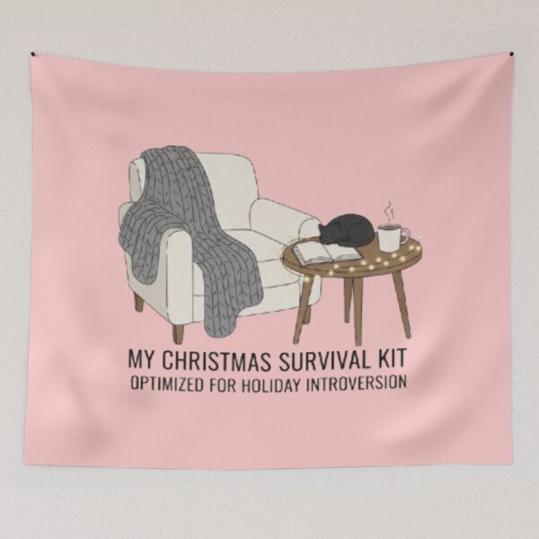 Item preview, Introvert's Christmas Survival Kit | Cozy Holiday Introversion Design designed and sold by Syrupulse.