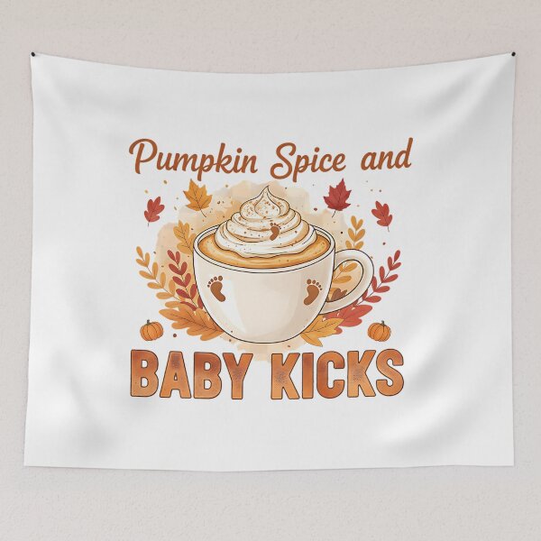 Item preview, Pumpkin Spice And Baby Kicks designed and sold by Silent Watch Threads..