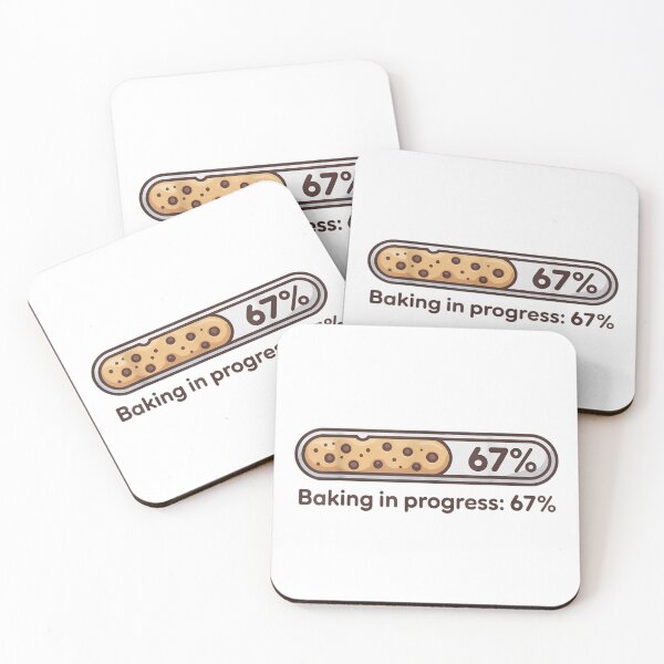 Item preview, Baking in Progress 67% Chocolate Chip Cookie Loading Bar Cute designed and sold by StuZabine.