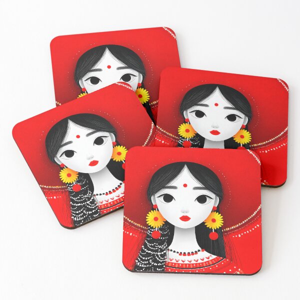 Item preview, Vibrant Portrait of a Woman with Traditional Style designed and sold by Artessie.