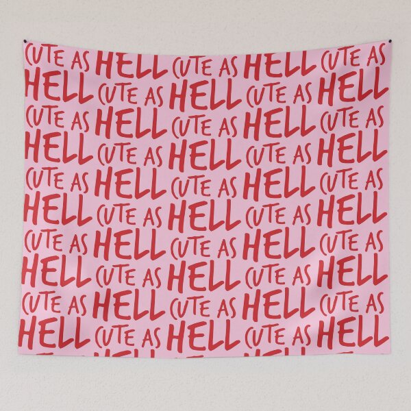 Item preview, Cute as Hell | Cheeky Typography Art designed and sold by Mantra Mama.