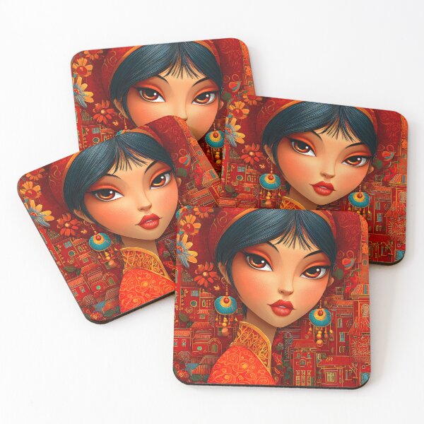 Item preview, Vibrant Portrait with Rich Cultural Elements designed and sold by Artessie.