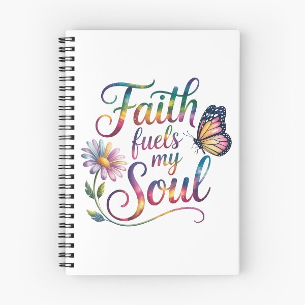Artikelvorschau, Glaube beflügelt meine Seele – Schmetterlings- und Gänseblümchen-Design entworfen und verkauft von Goodthreadz.