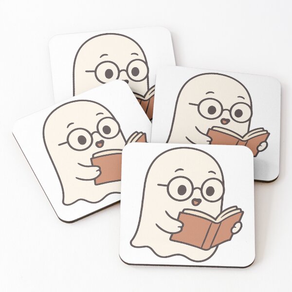 Item preview, Cute Reading Ghost with Glasses Book Lover designed and sold by Kindly Dead.