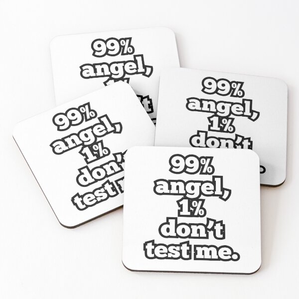 Item preview, 99% Angel 1% Don’t Test Me – Funny Sassy Quote Typography Design designed and sold by ArtesioByZaber.