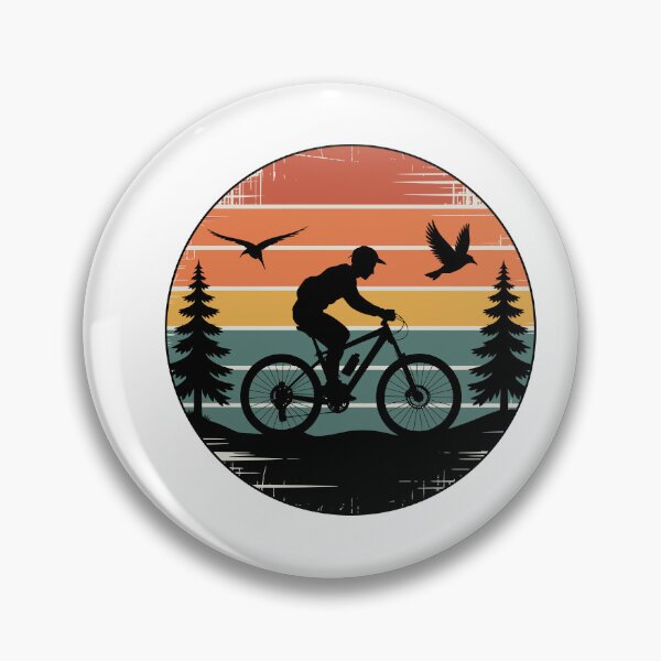 Item preview, mountain biker art retro designed and sold by meseewa.