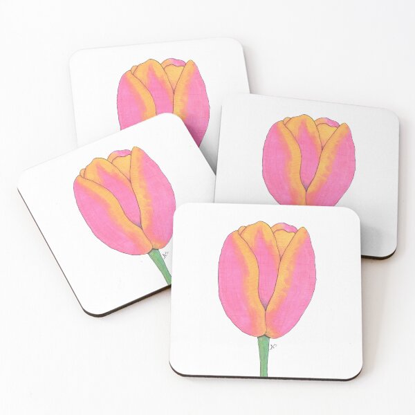 Aperçu de l'œuvre Tulipes roses vibrantes en fleurs créée et vendue par Chaos and Chlorophyll.