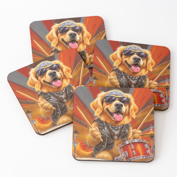 Item preview, Golden Retriever drummer groove designed and sold by Natsey.