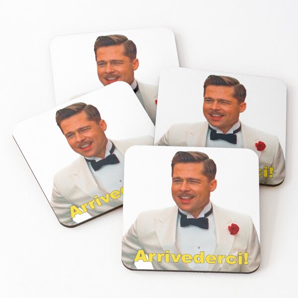 Item preview, Inglourious Basterds, Brad Pitt "Arriverderci!" designed and sold by Paskwaleeno.