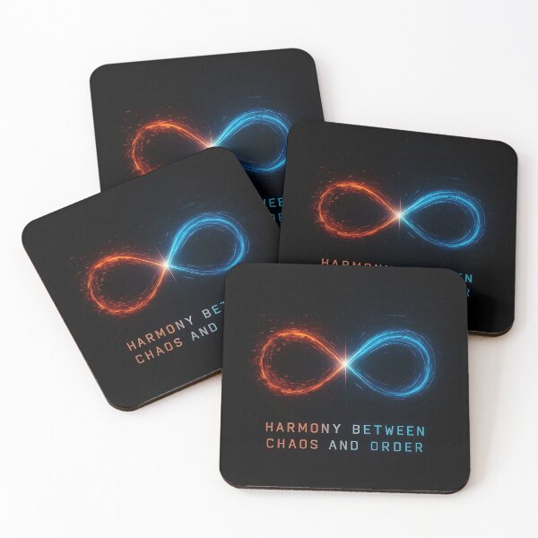 Item preview, Harmony Between Chaos and Order – Dual Energy Futuristic Infinity Art designed and sold by GREEN6437.