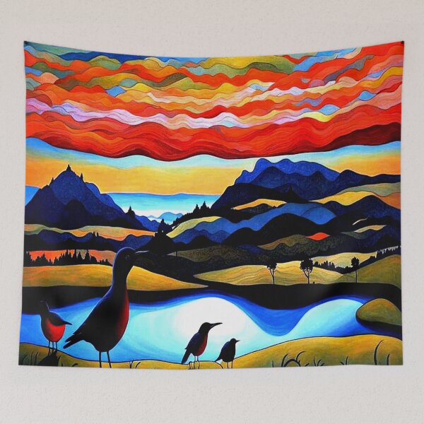 Item preview, Birds at sunset 1 designed and sold by George Hutton Hunter.