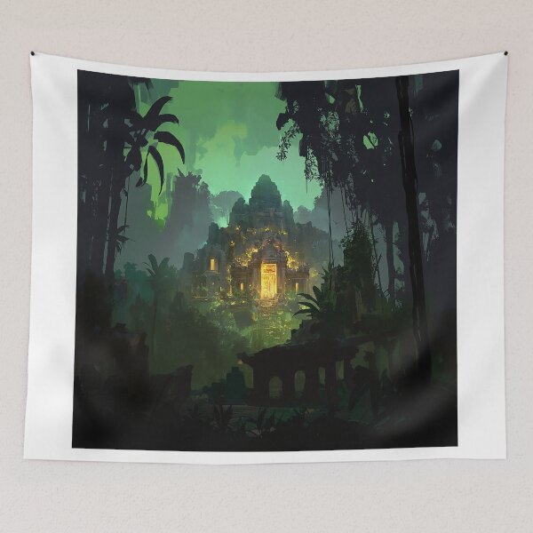 Item preview, Lost Temple In Glowing Jungle designed and sold by Christian Weiss.