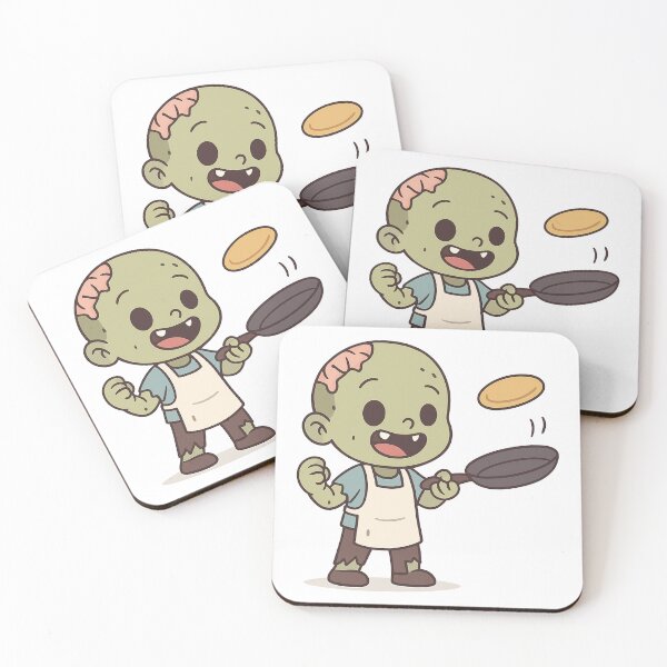 Item preview, Cute Chibi Zombie Chef Flipping Pancake designed and sold by Kindly Dead.