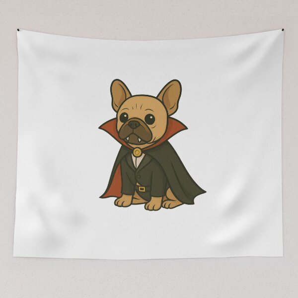 Item preview, Frenchie dressed as Dracula designed and sold by Room303Ltd.