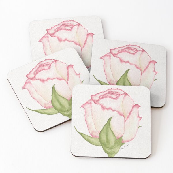 Item preview, Vintage Pink Rose designed and sold by Kirsten Robinson Art.
