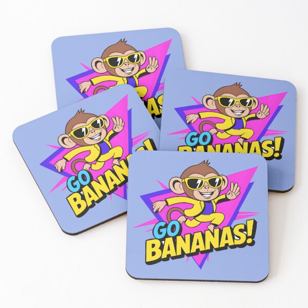 Item preview, Go Bananas Funny Monkey Retro Cartoon Design designed and sold by MARK-ZONE.