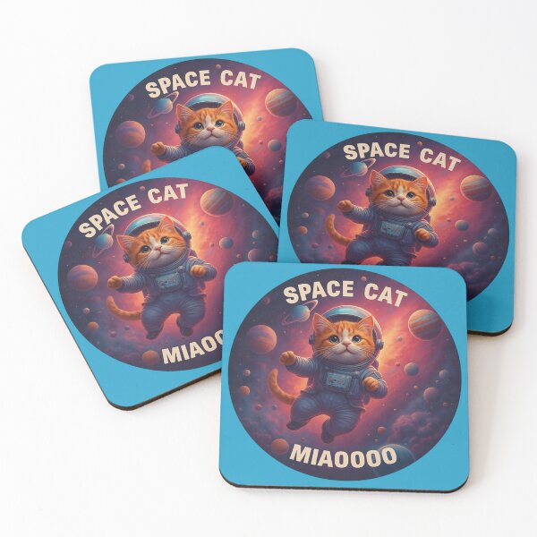 Item preview, Space cat meow designed and sold by MrBoutik.