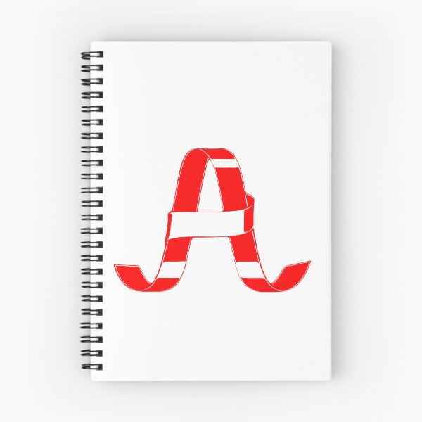 Artikelvorschau, Buchstabe A – Retro-Monogramm-Kalligraphie mit rotem Band entworfen und verkauft von uncoXab.