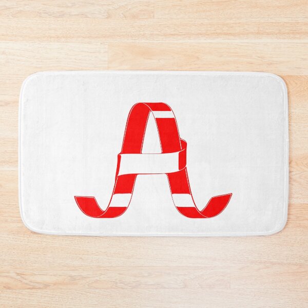 Item preview, Letter A – Retro Red Ribbon Monogram Calligraphy designed and sold by uncoXab.