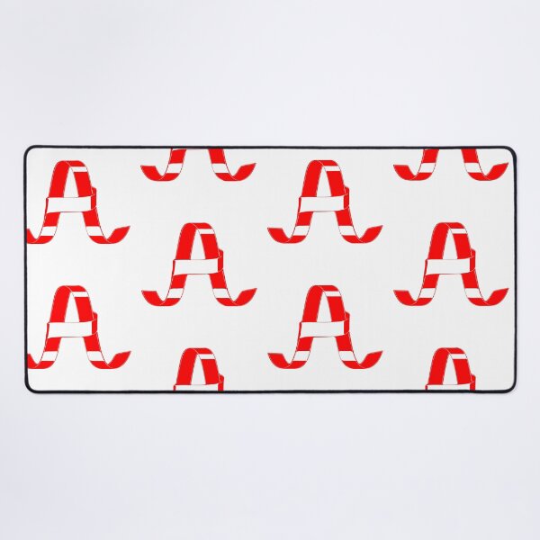 Item preview, Letter A – Retro Red Ribbon Monogram Calligraphy designed and sold by uncoXab.