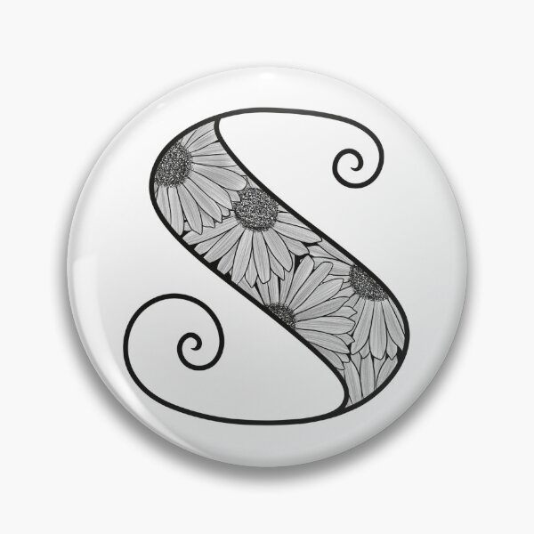 Item preview, Sunflower Inspired Letter S designed and sold by SSN-ART.