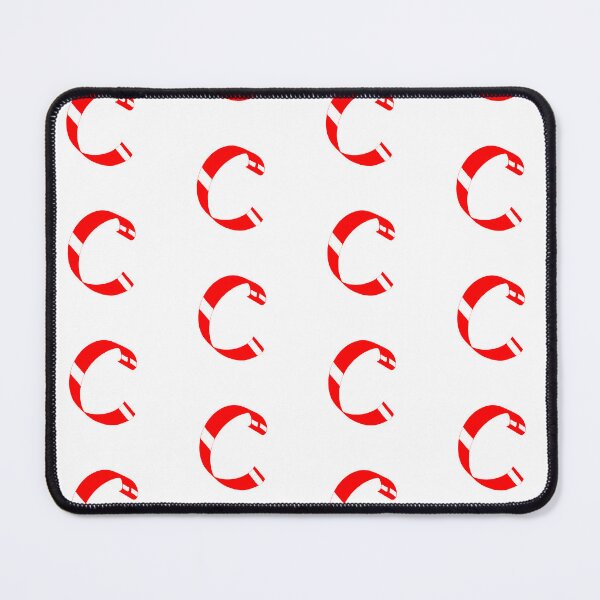 Item preview, Letter C – Retro Red Ribbon Monogram Calligraphy designed and sold by uncoXab.