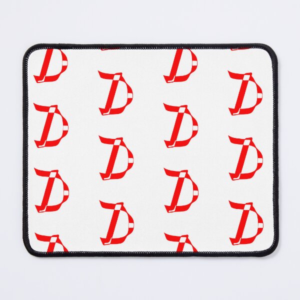 Item preview, Letter D – Retro Red Ribbon Monogram Calligraphy designed and sold by uncoXab.
